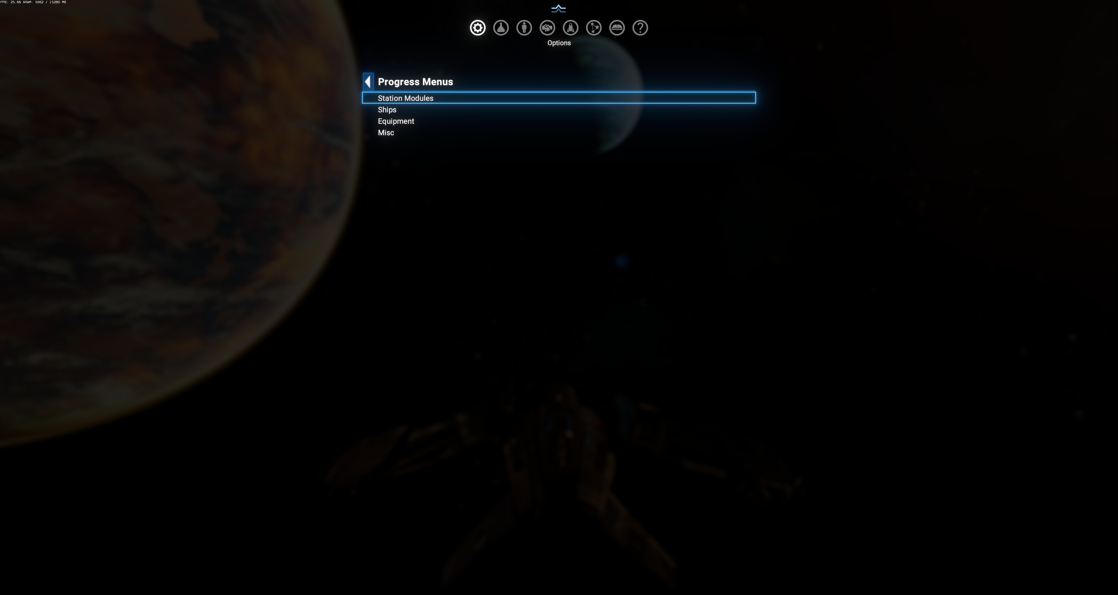 Progress Menus root — 4 sub-menu links